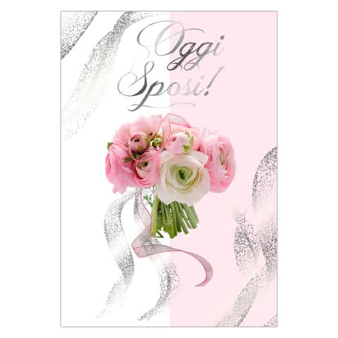 Biglietti augurali Matrimonio Biembi 12x18 cm fustellati oro - conf. 6 pz assortiti con portasoldi - BXBDKTC05